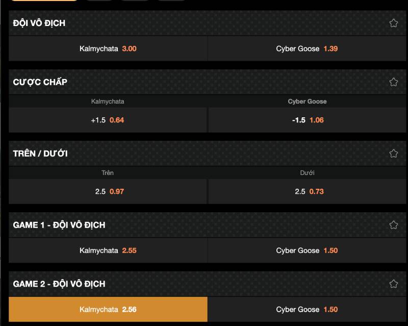 Các loại kèo cá cược Dota 2 phổ biến