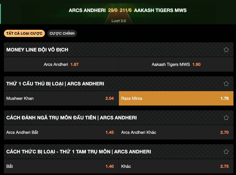 Tận dụng các kèo chấp và kèo phụ